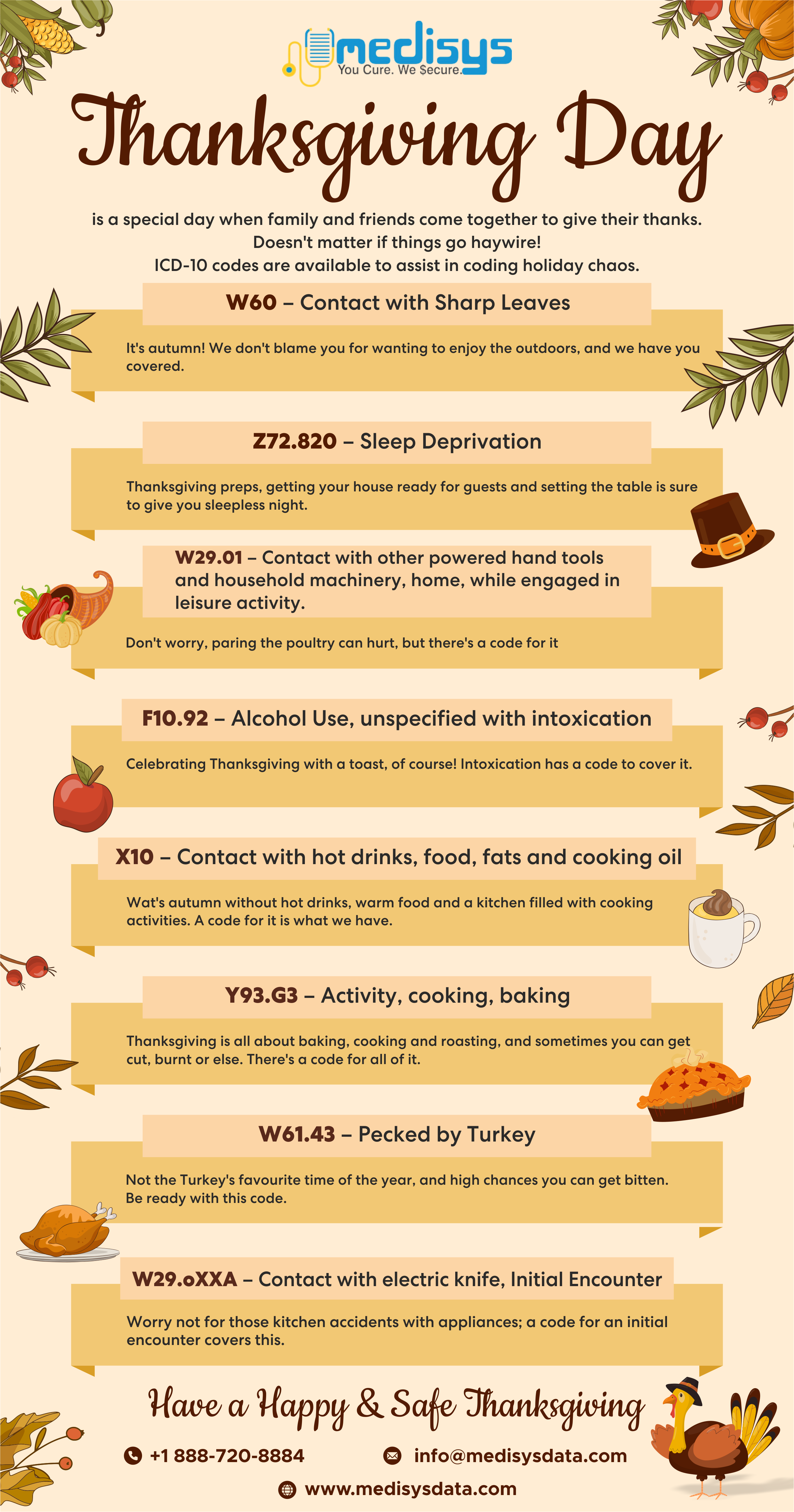 Medisys Thanksgiving Infographics